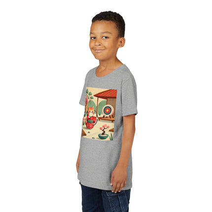 Archer Kitten in the Zen Garden Youth Short Sleeve Tee