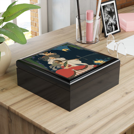 🌙🎶 The Moonlight Serenade Jewelry Box – Art Deco Romantic Nocturne