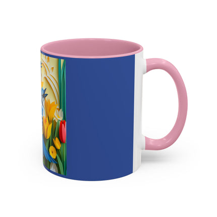 Blue Jays in a Spring Garden Colorful Mugs (11oz, 15oz)