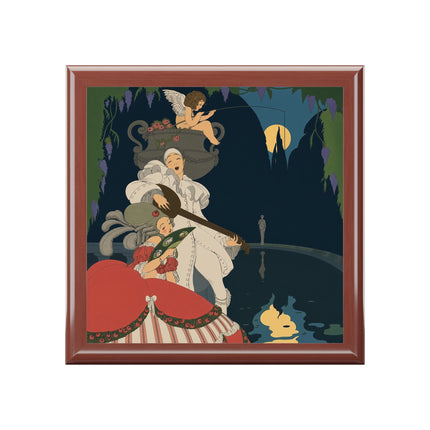 🌙🎶 The Moonlight Serenade Jewelry Box – Art Deco Romantic Nocturne