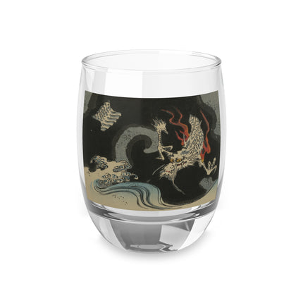 Picture Album Featuring a Dragon by Utagawa Hiroshige Whiskey Glass
