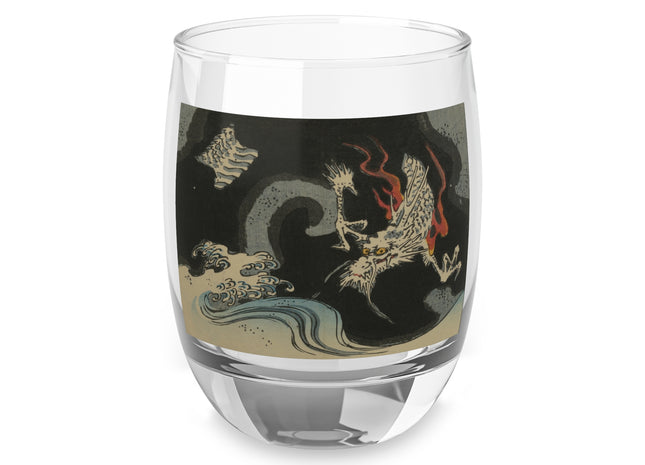 Picture Album Featuring a Dragon by Utagawa Hiroshige Whiskey Glass