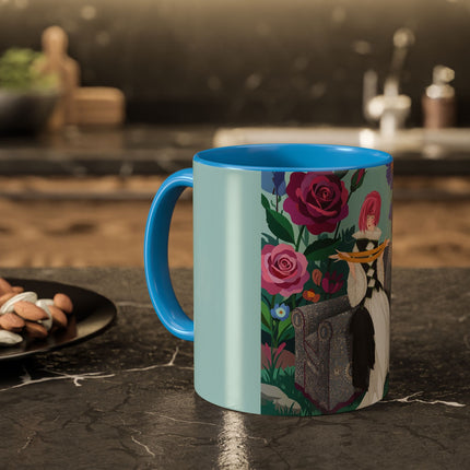 The Lady Of The Garden Tea Colorful Mugs – Art Deco Floral Elegance