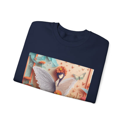 Zinnia Fairy Unisex Heavy Blend™ Crewneck Sweatshirt