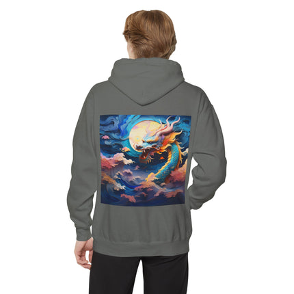 A Dragon's Ascent Unisex Garment-Dyed Hoodie