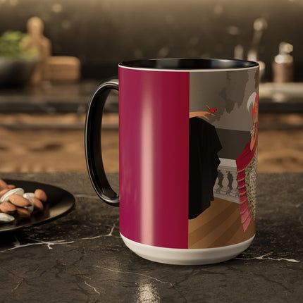 The Red Bird Colorful Mugs – Gentle Storybook Charm & Elegant Whimsy