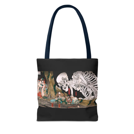 Mitsukuni Defying the Skeleton Spectre by Utagawa Kuniyoshi Tote Bag (AOP)