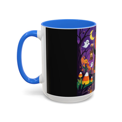 🎃🏮 The Pumpkin Gentleman's Moonlit Stroll Colorful Mug – Whimsical Halloween Charm