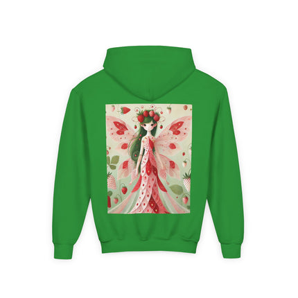 Strawberry Fairy Delight Youth Hooded Sweatshirt – Sweet Magic & Summer Charm