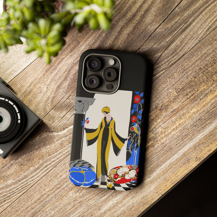 Art Deco Flapper in Yellow Robe Phone Case – Elegant Glamour & Exotic Charm