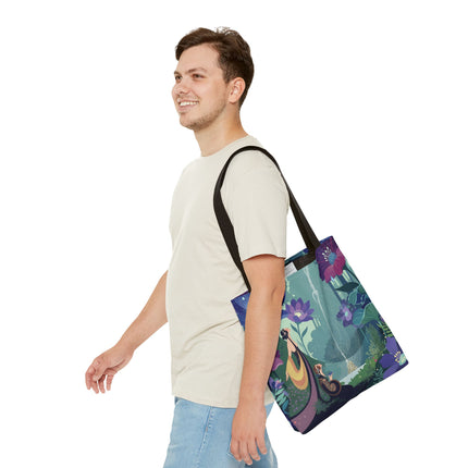 💧🌺 The Lady Of The Enchanted Fountain Tote Bag – Art Deco Garden Fantasy
