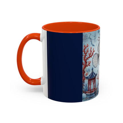 Lionfish & Lantern Colorful Mug – Mystical Ocean & Asian Harmony