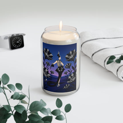 🖤🌙 The Lady Of The Midnight Black Flower Garden Scented Soy Candle – Art Deco Gothic Elegance