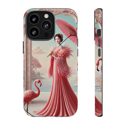 Petals, Porcelain, and Flamingos Phone Cases