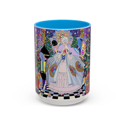 🎄✨ The Lady Of The Christmas Ornament Colorful Mug – Art Deco Holiday Fantasy