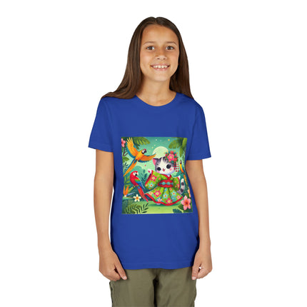 Parrot Dance of the Geisha Kitten Youth Short Sleeve Tee