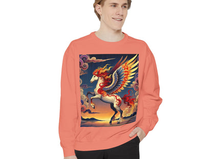 Flame-Winged Horse at Sunset Sweatshirt