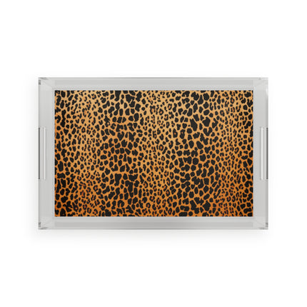 Classic Leopard Print Acrylic Serving Tray