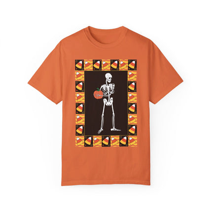 Candy Corn Skeleton Unisex Garment-Dyed T-shirt