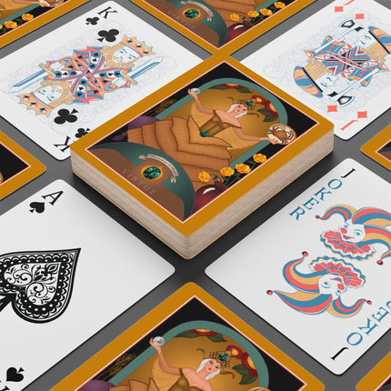 June & Pearl, Alexandrite (from the Gem Series) by Sofia Chiostri Playing Cards