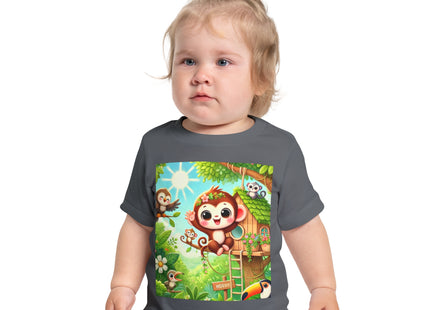 Monkey Treehouse Adventure Baby Short Sleeve T-Shirt