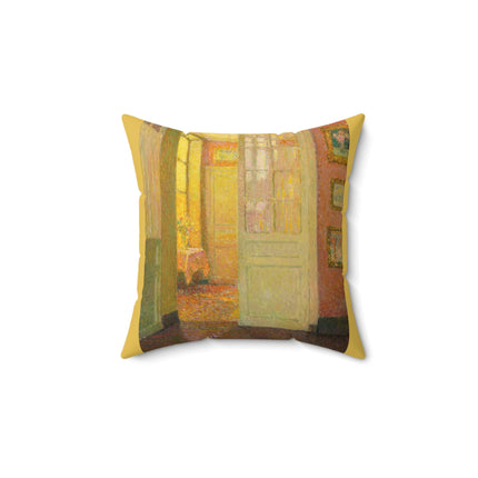 Interior, Window Light by Henri Le Sidaner Spun Polyester Square Pillow