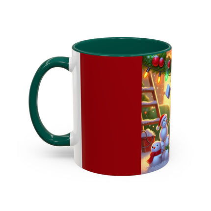 Naughty or Nice Kitten Christmas Colorful Mugs (11oz, 15oz)
