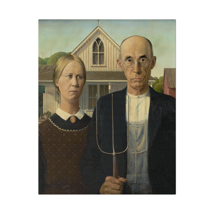 American Gothic by Grant Wood Matte Canvas, Stretched, 0.75"