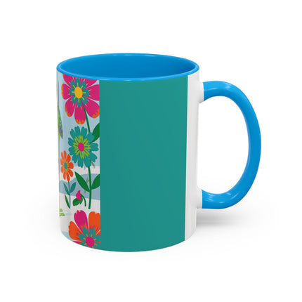 🎿🌸 The Winter Flower Adventurer Colorful Mug – Colorful Ski Fantasy