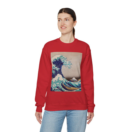 The Great Wave off Kanagawa by Katsushika Hokusai Heavy Blend™ Crewneck Sweatshirt