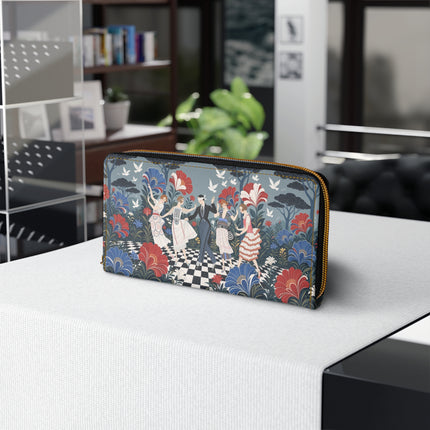 🌺🕊️ The Enchanted Garden Dance Wallet – Art Deco Floral Celebration