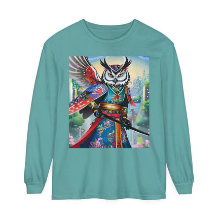 Cyberpunk Samurai Owl Long Sleeve T-Shirt