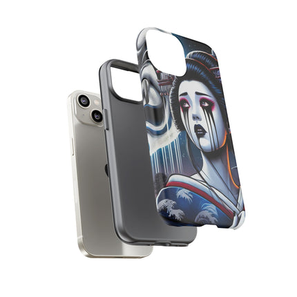 Geisha’s Black Ink Tears Phone Cases
