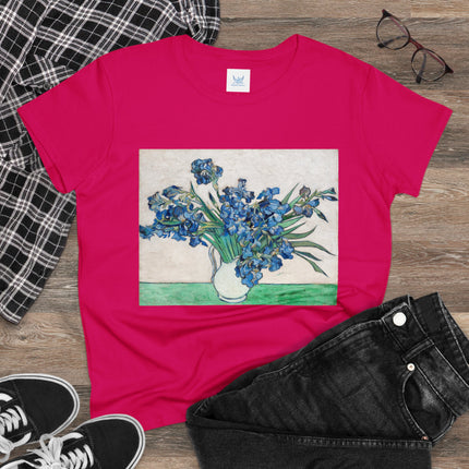 Irises by Van Gogh Women's Midweight Cotton Tee