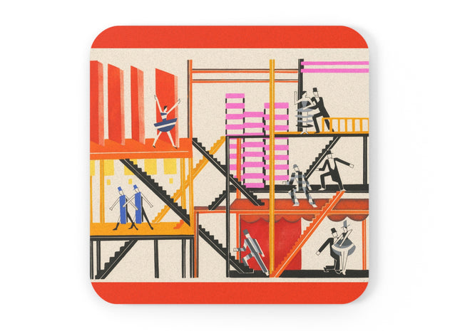 Maquettes de Théatre 4 by Alexandra Exter Cork Back Coaster