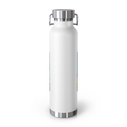 Frog and Beetle Band Copper Vacuum Insulated Bottle, 22 oz