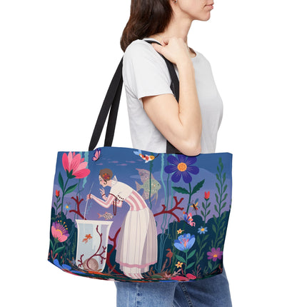 🐠🌸 The Enchanted Aquarium Garden Weekender Tote Bag – Art Deco Underwater Fantasy