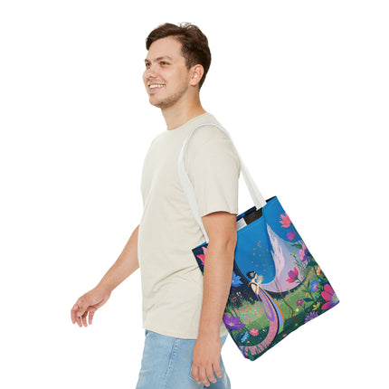 🌸🏔️ The Lady Of The Mountain Garden Tote Bag – Art Deco Floral Fantasy