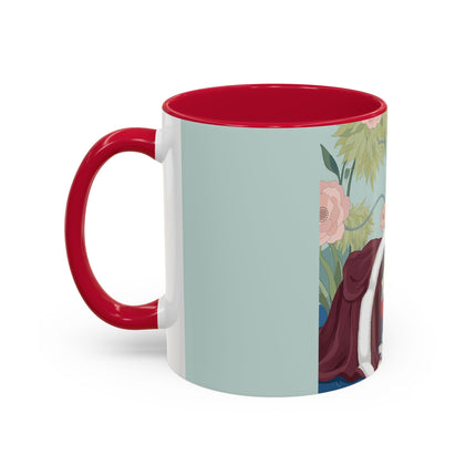 The Lady Of The Scarlet Chaise Colorful Mugs – Art Deco Romantic Elegance