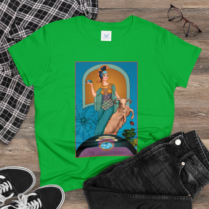 March & Aquamarine (Gem Series) by Sofia Chiostri Women's Midweight Cotton Tee