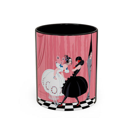 The Ladies Behind The Velvet Curtain Colorful Mugs – Art Deco Theatrical Elegance