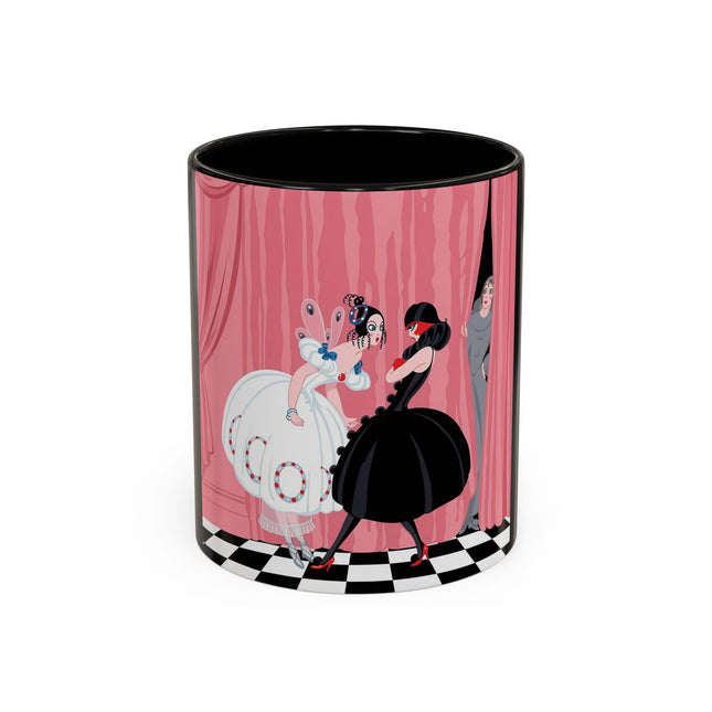 The Ladies Behind The Velvet Curtain Colorful Mugs – Art Deco Theatrical Elegance