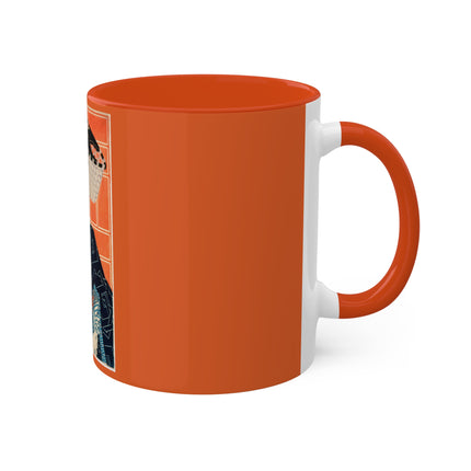 The Actor Kawarasaki Gonjūrō for a Fire Troupe by Tsukioka Yoshitoshi Colorful Mugs, 11oz