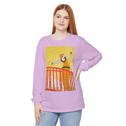 La Passerelle by Charles Martin Garment-dyed Long Sleeve T-Shirt