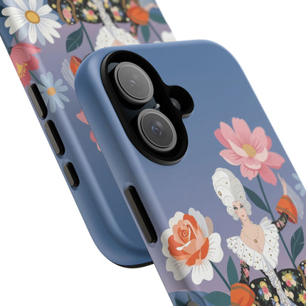 🌸🎀 The Grand Floral Promenade Phone Case – Art Deco Fashion Fantasy