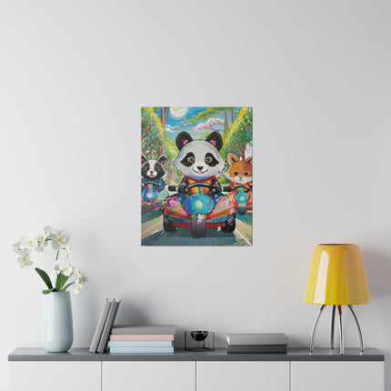 Bumper Car Bonanza Matte Canvas, Stretched, 0.75"