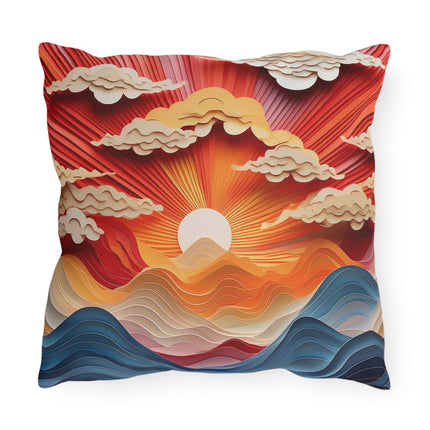 Vibrant Sunrise Sky Outdoor Pillows