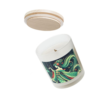 Mermaid Queen Rising from the Deep Frosted Candle