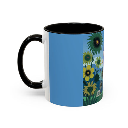 The Secret Language Of Flowers Colorful Mugs – Art Deco Botanical Elegance