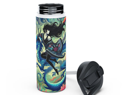 Mystic Guardian of the Sky Stainless Steel Water Bottle, Standard Lid